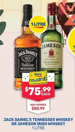 SipnSave Jack Daniel's Tennessee Whiskey or Jameson Irish Whiskey offer
