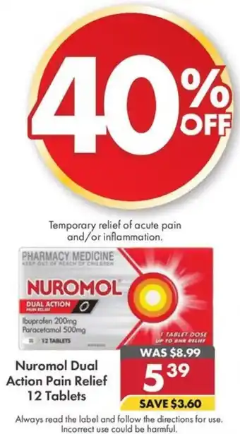 Pharmacy4Less Nuromol Dual Action Pain Relief offer