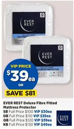 Spotlight Ever Rest Deluxe Fibre Fitted Mattress Protector offer