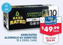 Bottlemart Hard Rated Alcoholic 6% Varieties offer