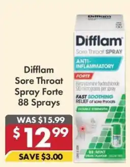 Pharmacy4Less Difflam Sore Throat Spray Forte offer
