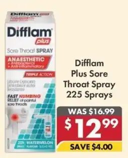 Pharmacy4Less Difflam Plus Sore Throat Spray offer