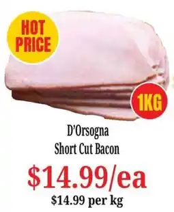 Farmer Jack's D'Orsogna Short Cut Bacon offer