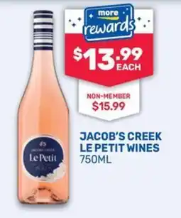 Bottlemart Jacob's Creek Le Petit Wines offer