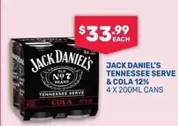 Bottlemart Jack Daniel's Tennessee Serve Cola offer