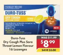 Pharmacy4Less Duro-Tuss Dry Cough Plus Sore Throat Lemon Flavour offer