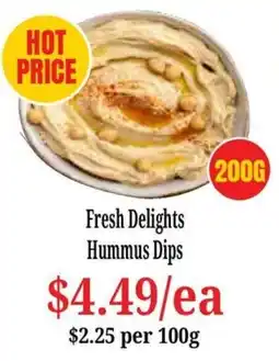 Farmer Jack's Fresh Delights Hummus Dips offer