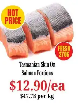 Farmer Jack's Tasmanian Skin On Salmon Portions offer