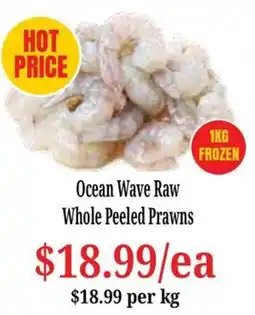 Farmer Jack's Ocean Wave Raw Whole Peeled Prawns offer