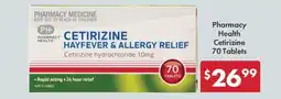Pharmacy4Less Pharmacy Health Cetirizine offer