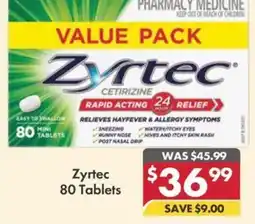 Pharmacy4Less Zyrtec 80 Tablets offer