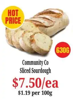 Farmer Jack's Community Co Sliced Sourdough offer