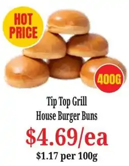 Farmer Jack's Tip Top Grill House Burger Buns offer