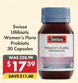 Pharmacy4Less Swisse Ultibiotic Women's Flora Probiotic offer