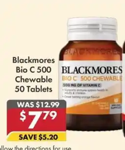 Pharmacy4Less Blackmores Bio C 500 Chewable offer