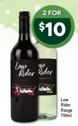 Bottler Low Rider Range offer
