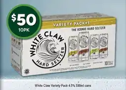 Bottler White Claw Hard Seltzer Variety Pack offer