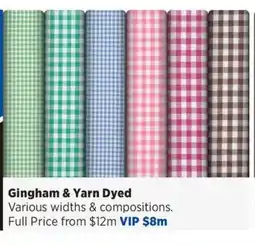 Spotlight Gingham & Yarn Dyed Fabric offer
