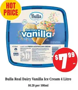 Farmer Jack's Bulla Real Dairy Vanilla Ice Cream offer