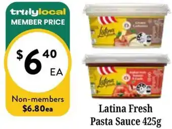 Farmer Jack's Latina Fresh Pasta Sauce offer