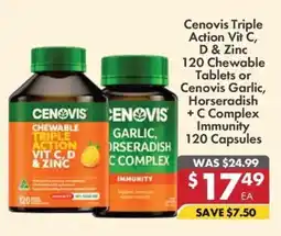 Pharmacy4Less Cenovis Triple Action Vit C, D & Zinc offer