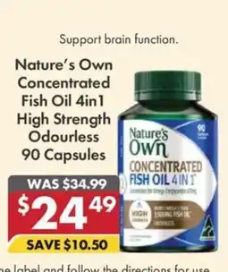 Pharmacy4Less Nature's Own Concentrated Fish Oil 4in1 Odourless offer