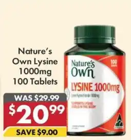 Pharmacy4Less Nature's Own Lysine 1000mg offer