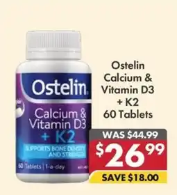 Pharmacy4Less Ostelin Calcium & Vitamin D3 + K2 offer