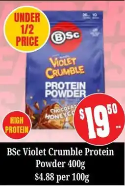 Farmer Jack's BSC Violet Crumble Protein Powder offer