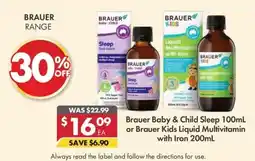 Pharmacy4Less Brauer Baby & Child Sleep or Brauer Kids Liquid Multivitamin offer