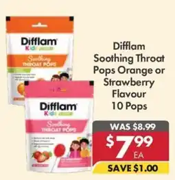 Pharmacy4Less Difflam Kids Soothing Throat Pops offer