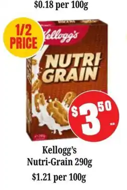 Farmer Jack's Kellogg's Nutri-Grain offer