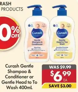Pharmacy4Less Curash Gentle Shampoo & Conditioner or Gentle Head to Toe Wash offer