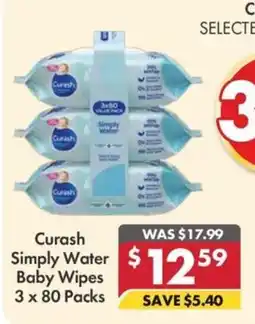Pharmacy4Less Curash Simply Water Baby Wipes offer