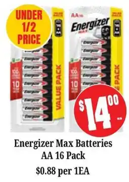Farmer Jack's Energizer Max Batteries AA offer