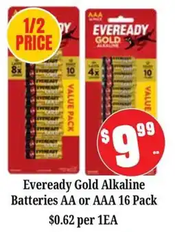 Farmer Jack's Eveready Gold Alkaline Batteries offer
