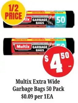 Farmer Jack's Multix Extra Wide Garbage Bags offer