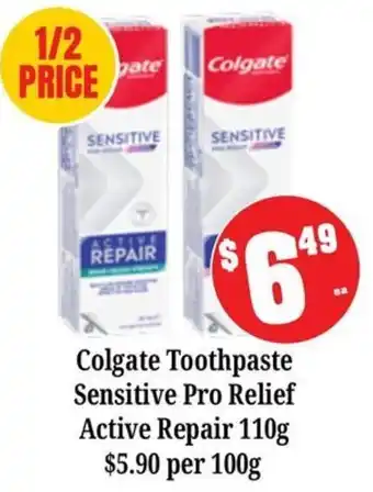 Farmer Jack's Colgate Toothpaste Sensitive Pro Relief Active Repair offer