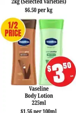 Farmer Jack's Vaseline Body Lotion offer