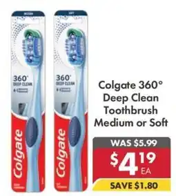 Pharmacy4Less Colgate 360° Deep Clean Toothbrush offer