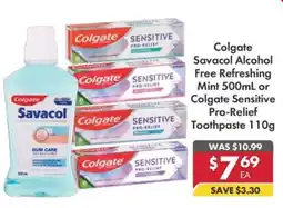 Pharmacy4Less Colgate Savacol Alcohol Free Refreshing Mint offer