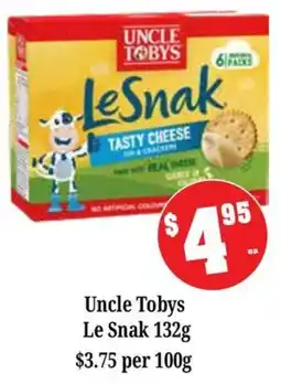 Farmer Jack's Uncle Tobys Le Snak offer