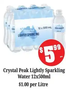 Farmer Jack's Crystal Peak Lightly Sparkling Water offer