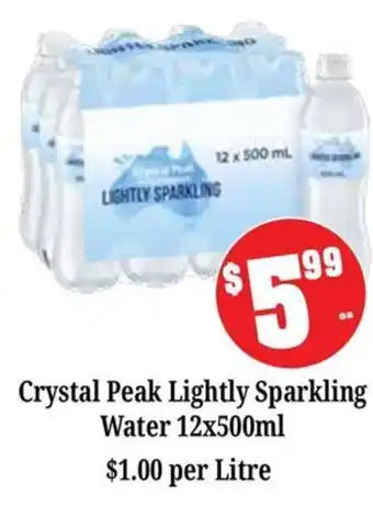 Farmer Jack's Crystal Peak Lightly Sparkling Water offer