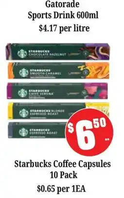 Farmer Jack's Starbucks Coffee Capsules offer