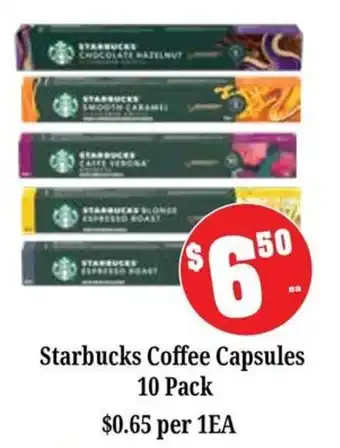 Farmer Jack's Starbucks Coffee Capsules offer