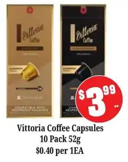 Farmer Jack's Vittoria Coffee Capsules offer