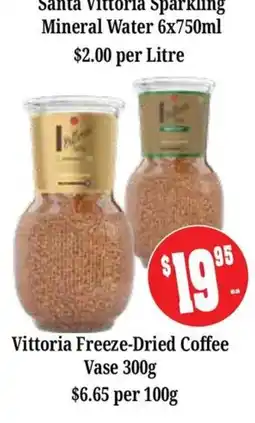 Farmer Jack's Vittoria Freeze-Dried Coffee Vase offer