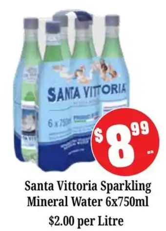 Farmer Jack's Santa Vittoria Sparkling Mineral Water offer