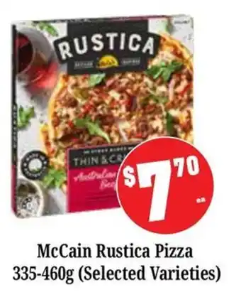 Farmer Jack's McCain Rustica Pizza offer